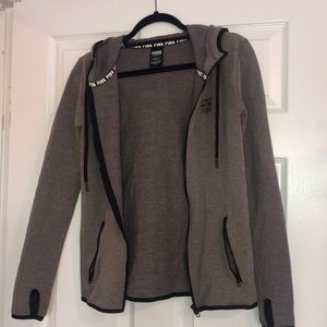 Gray PINK zip-up